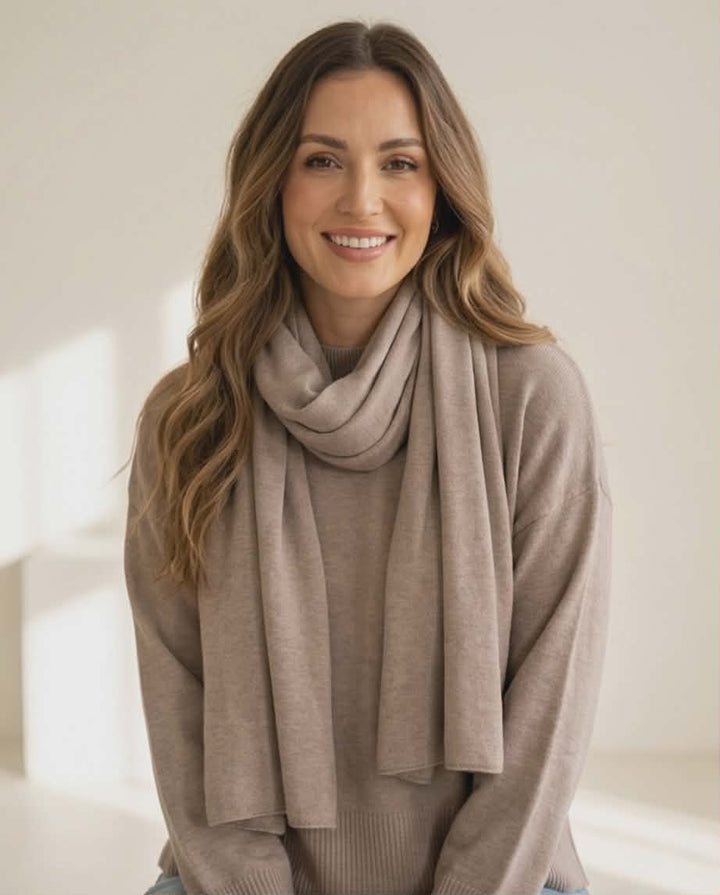 Mirja oversize trefill - Greige