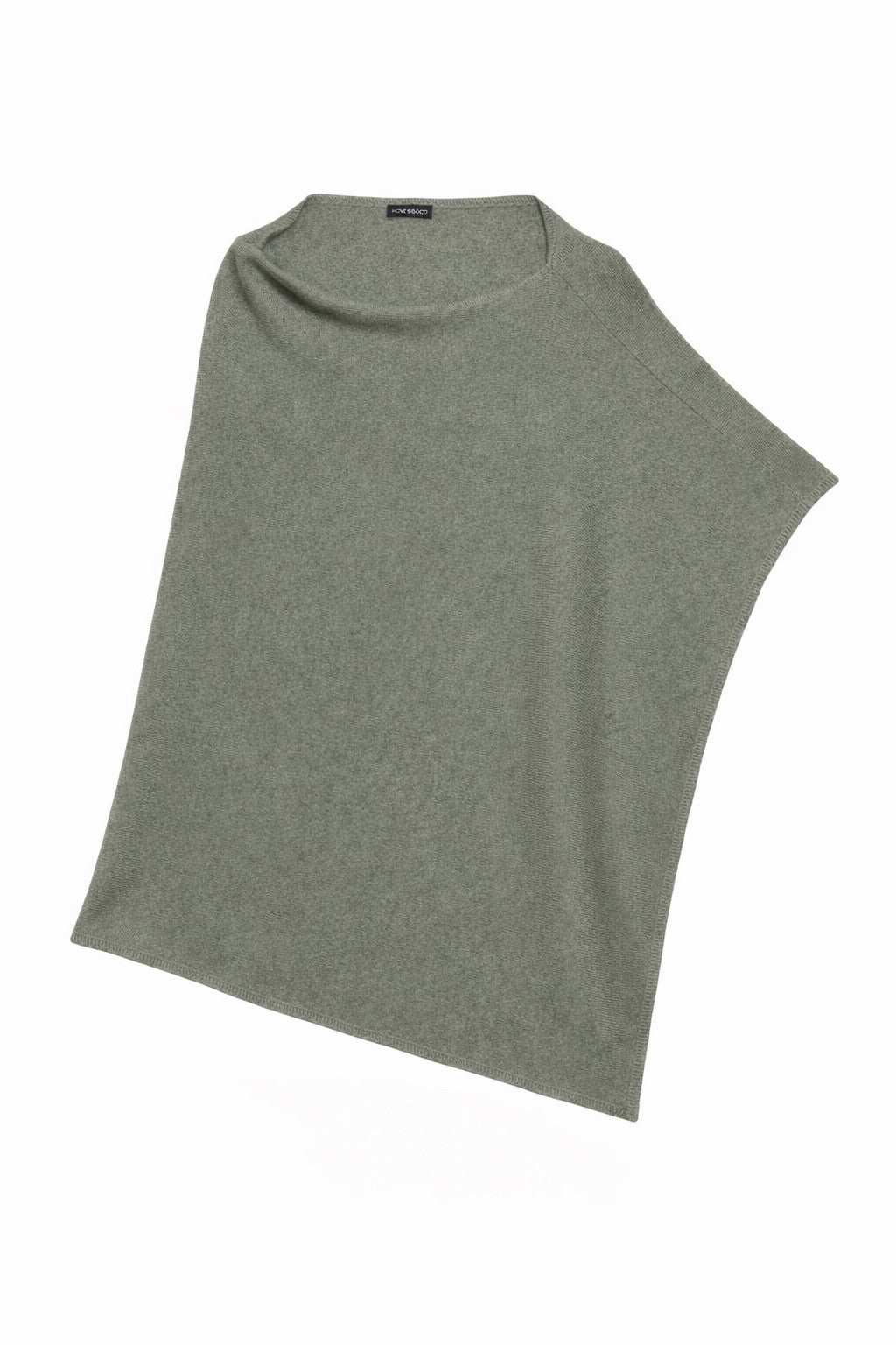 Petrina þunnprjónað Poncho Light khaki - Ein stærð