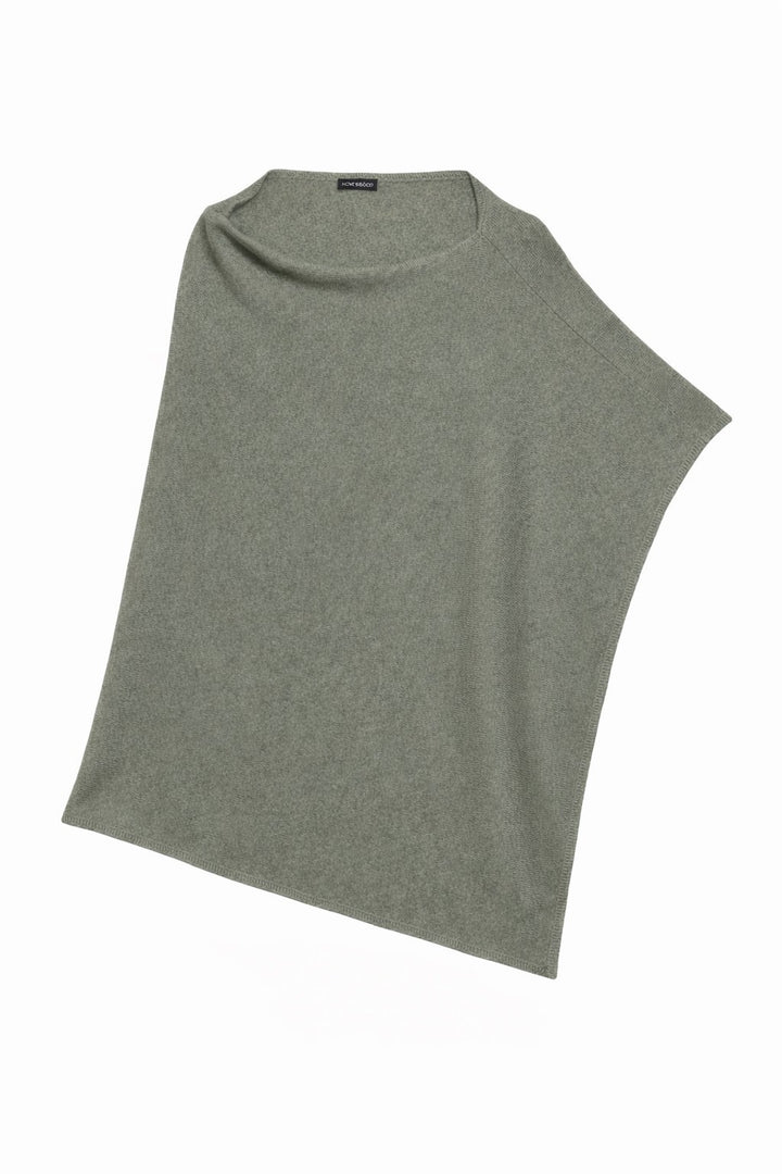 Petrina þunnprjónað Poncho Light khaki - Ein stærð