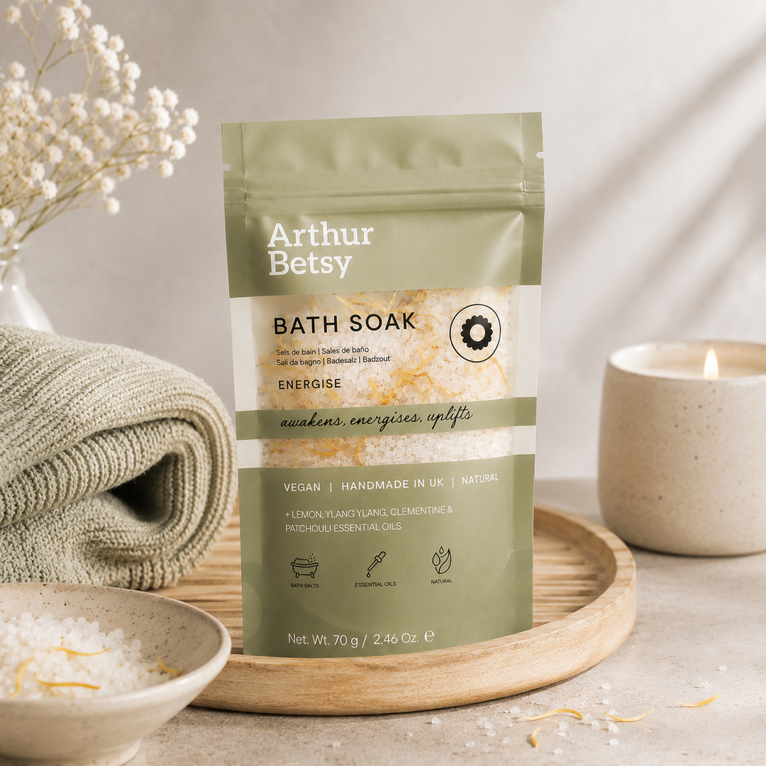 Baðsalt með ilmkjarnaolíum – Orkugefandi – 70 g