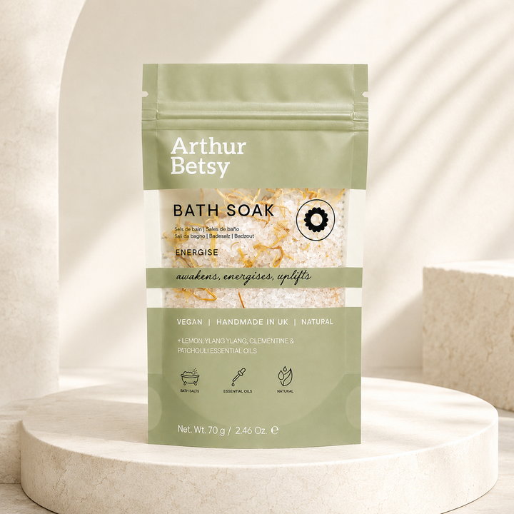 Baðsalt með ilmkjarnaolíum – Orkugefandi – 70 g