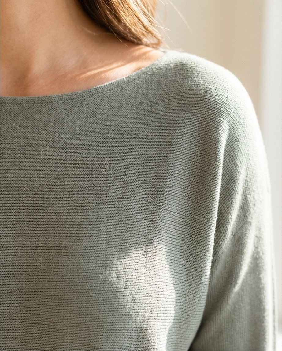 Chatrina Poncho Toppur með kvart ermum, Khaki