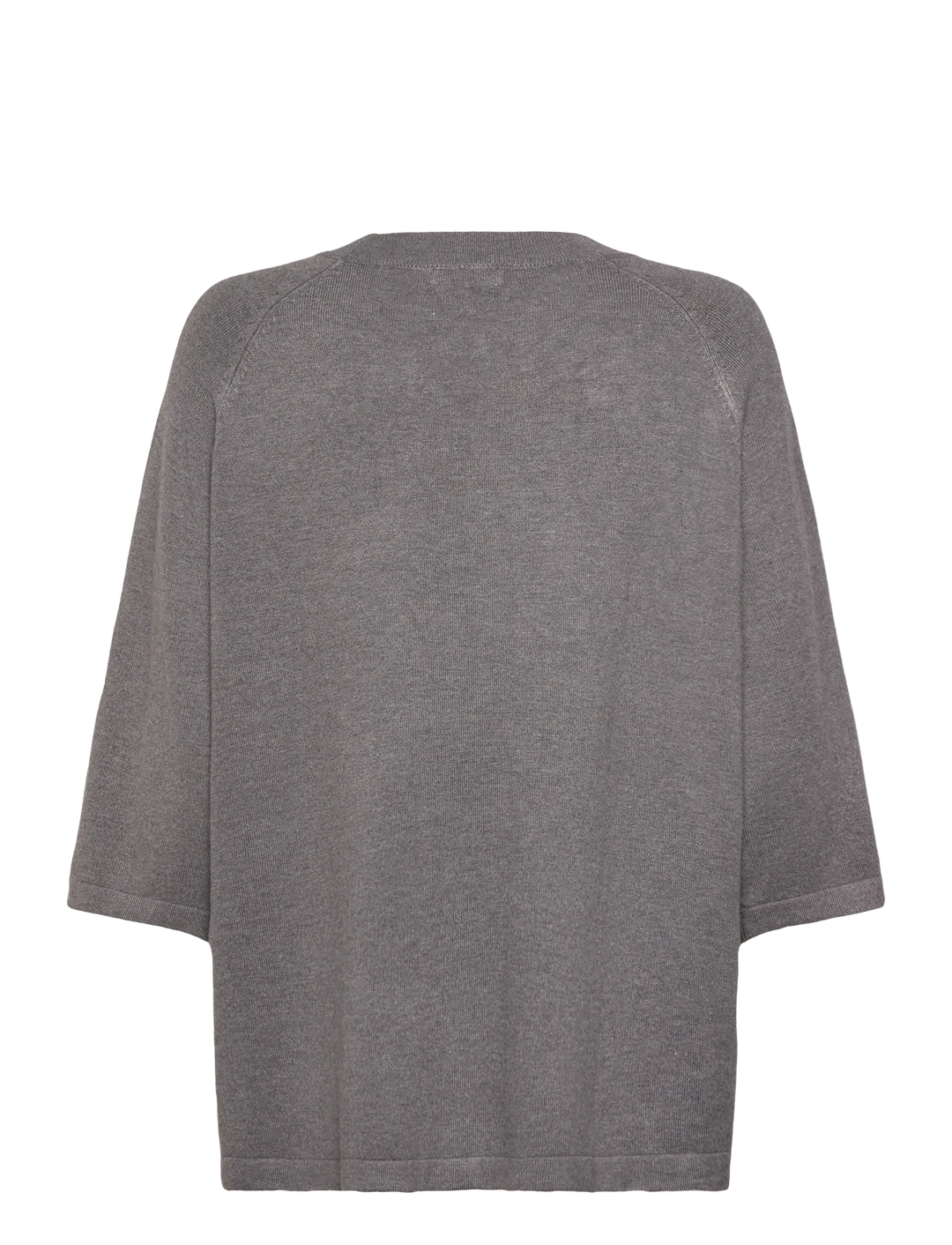 Þunn prjónuð (t-shirt) peysa steingrá - 30%afsláttur