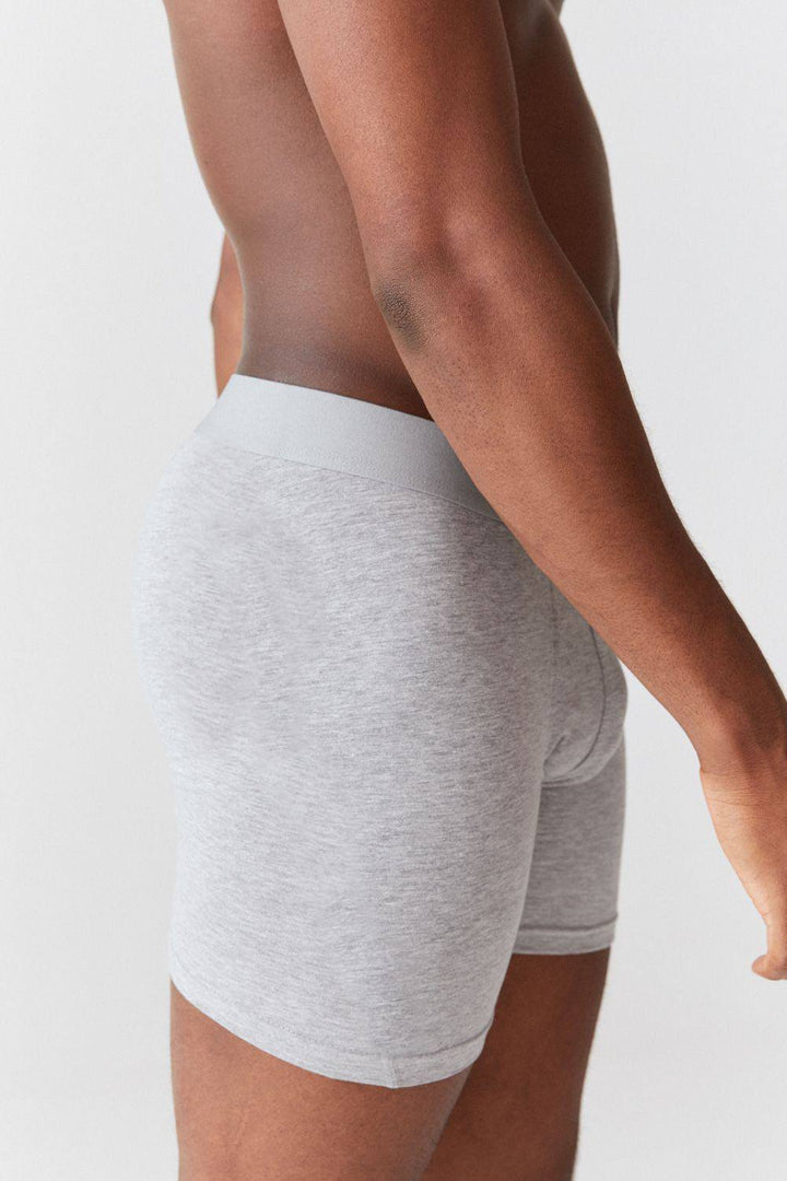 3pk boxer gráar m.lengri skálmum
