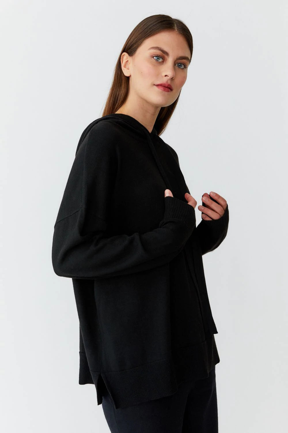 Bambus og cashmere hettupeysa