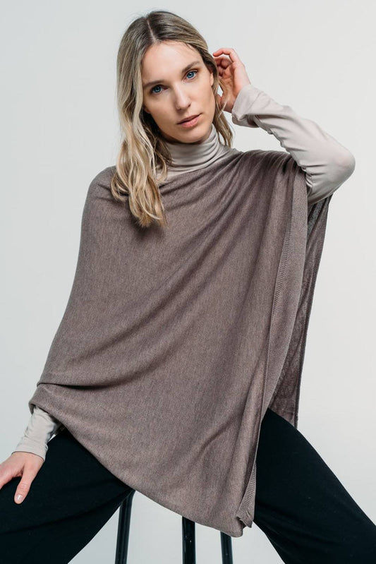 Bambus og cashmere poncho