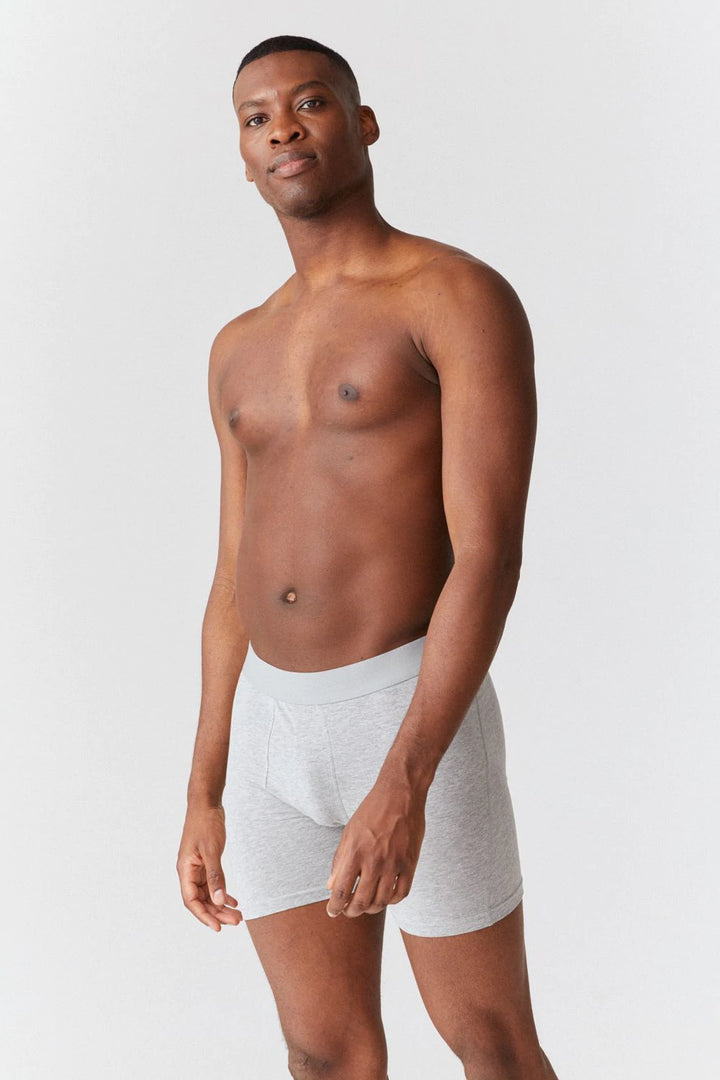 3pk boxer gráar m.lengri skálmum