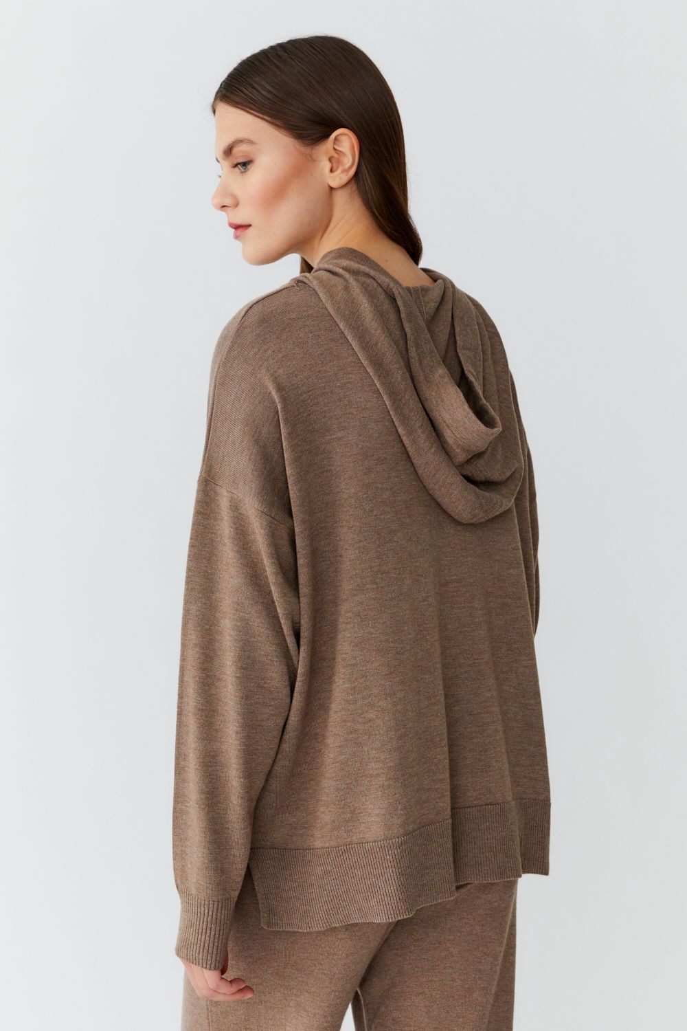 Bambus og cashmere hettupeysa