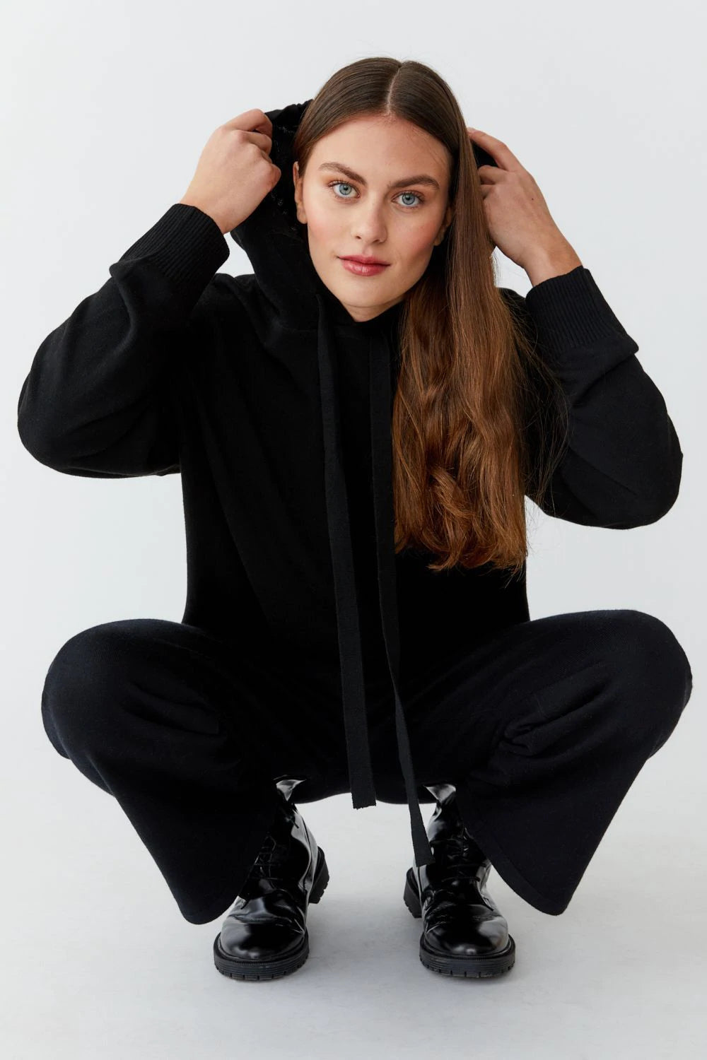 Bambus og cashmere hettupeysa