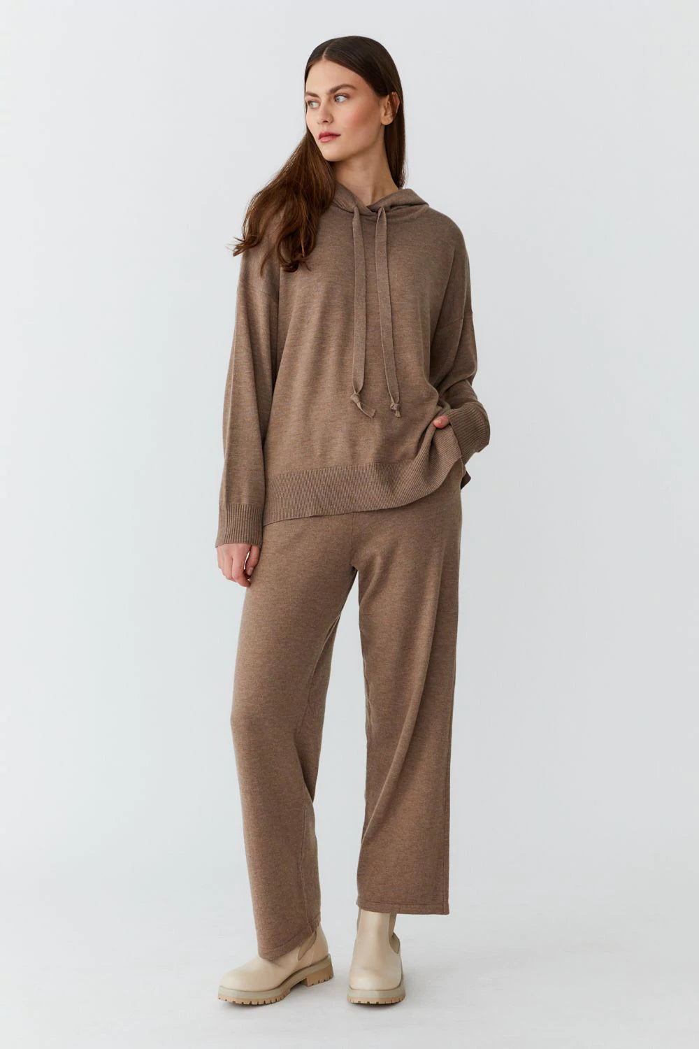Bambus og cashmere hettupeysa