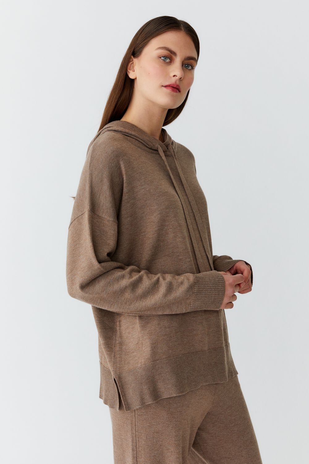 Bambus og cashmere hettupeysa